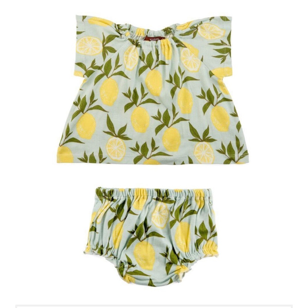 3-6 month milk barn dress and bloomer set